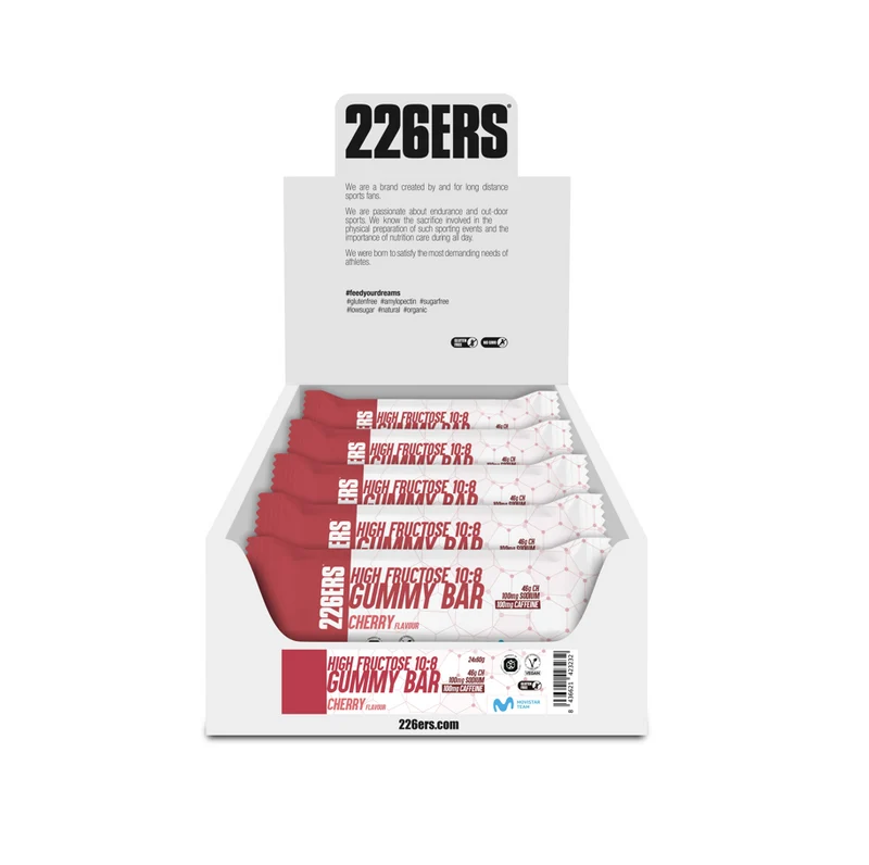 Pack High Fructose Gummy Bar + CAFF Sabor Cereza · 226ERS · 24x60 gramos