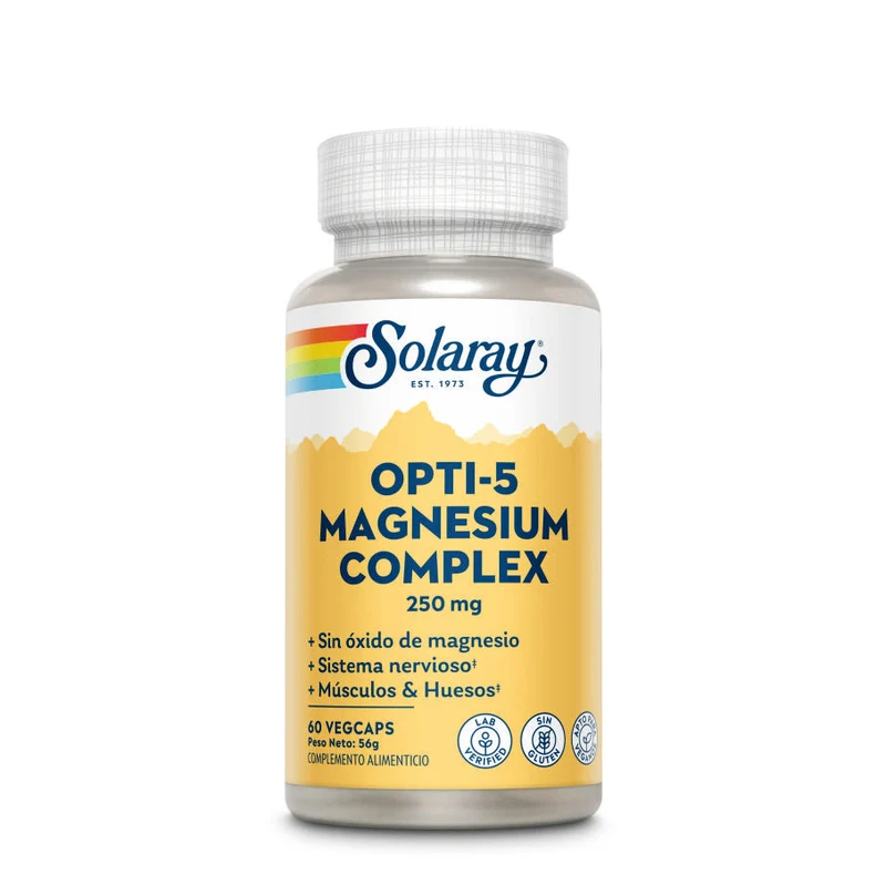 Magnesio Complex Opti 5 · Solaray · 60 Cápsulas