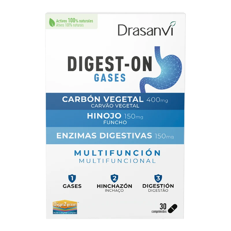Digest-On: Gases · Drasanvi · 30 comprimidos